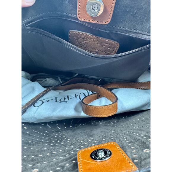 Brighton Fiora Large Leather Cognac Tote Shoulder Bag New - Picture 6 of 6